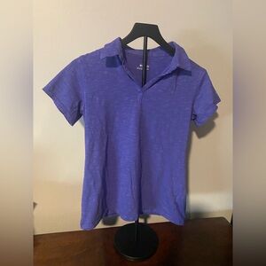 Columbia Women's Purple Polo Tee Shirt sleeve Medium